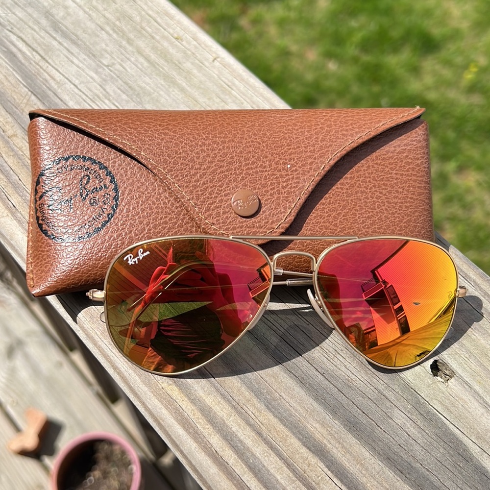 Ray-Ban flash lens aviators